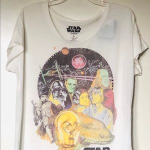 Star Wars characters tee, size Large
